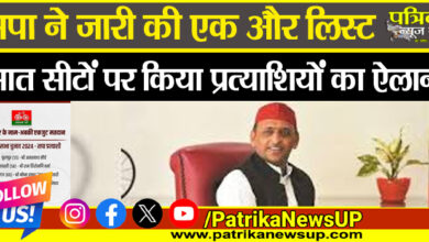 Samajwadi Party Released seven candidates list