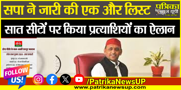 Samajwadi Party Released seven candidates list